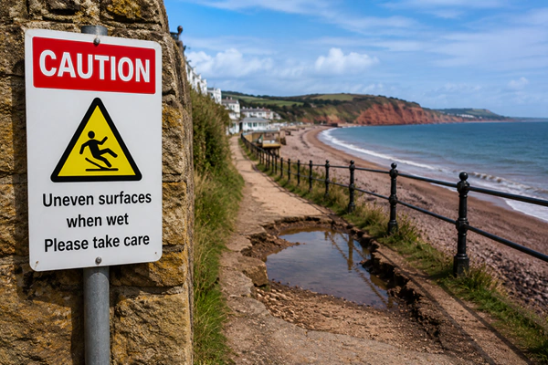 Accidents on beaches and coastal paths in exmouth